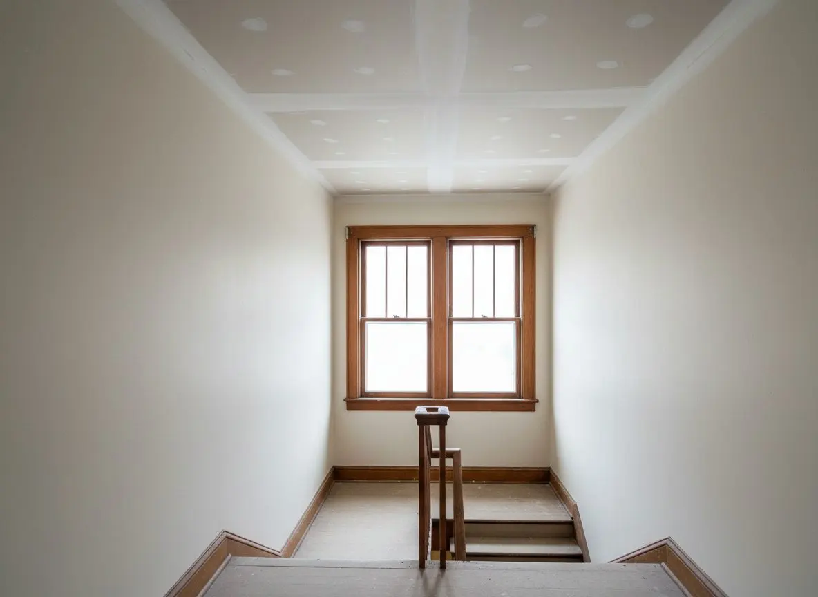 Stairwell ceiling, sixteen feet up, West End