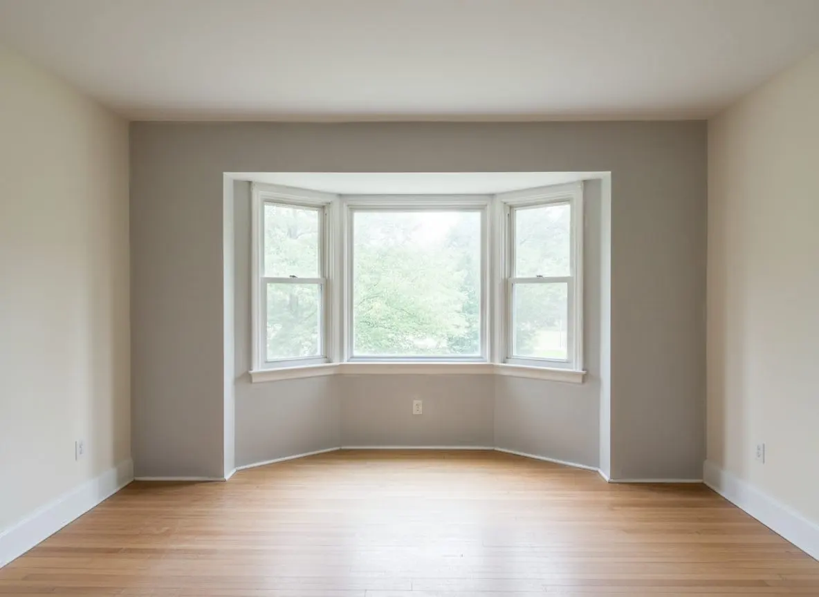 Bay window wall skimmed flat in West Hartford